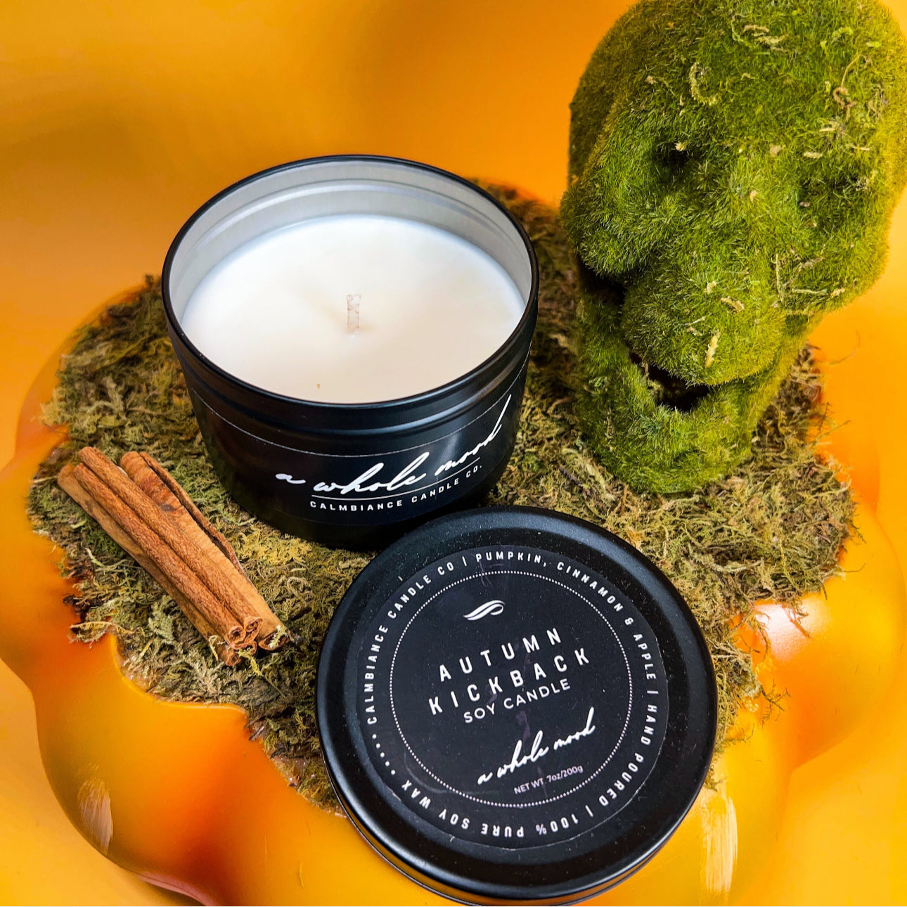 Autumn Kickback | Marshmallow & Firewood Scented Soy Wax Candle