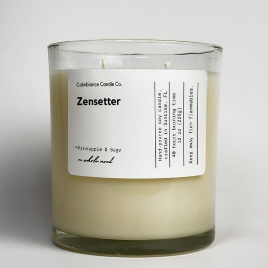 Zensetter | Pineapple & Sage Scented Soy Wax Candle